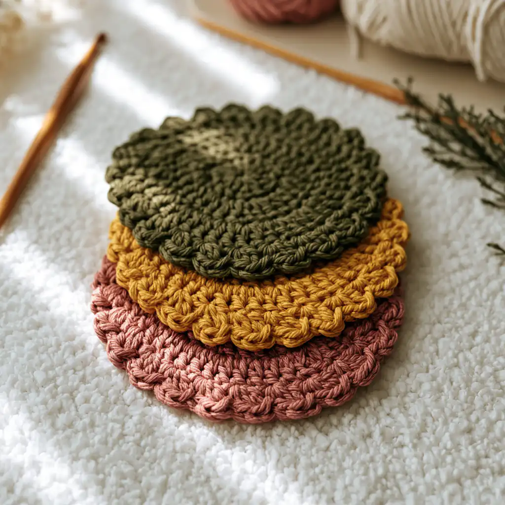 Quick and Easy Crochet Coaster Pattern