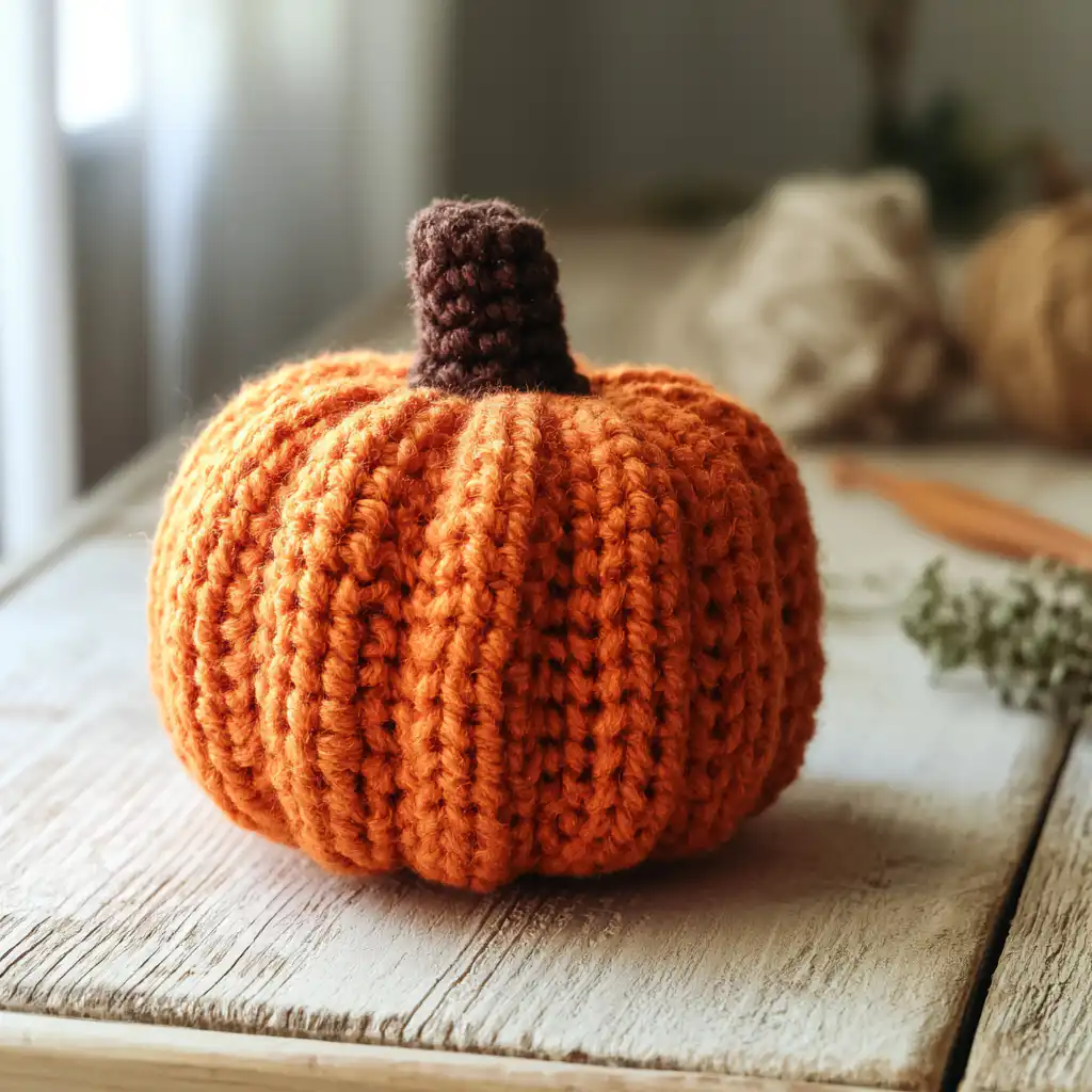 Easy 30-Minute Crochet Pumpkin for Beginners - finished dish
