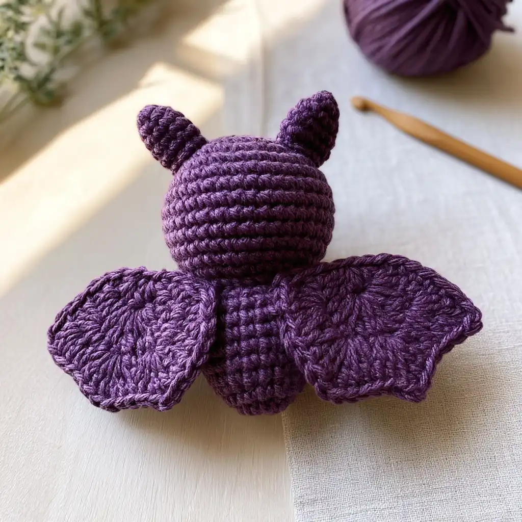 Crochet an Easy Beginner Bat Amigurumi in 40 Minutes - step by step