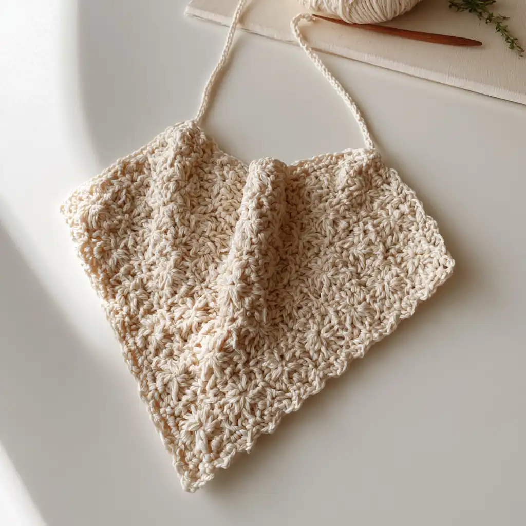 Free Modern Crochet Bandana Pattern - step by step
