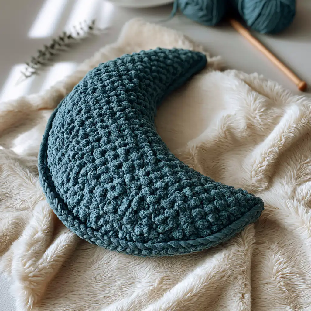 Crochet a Cozy Moon Pillow: Free Pattern Inside