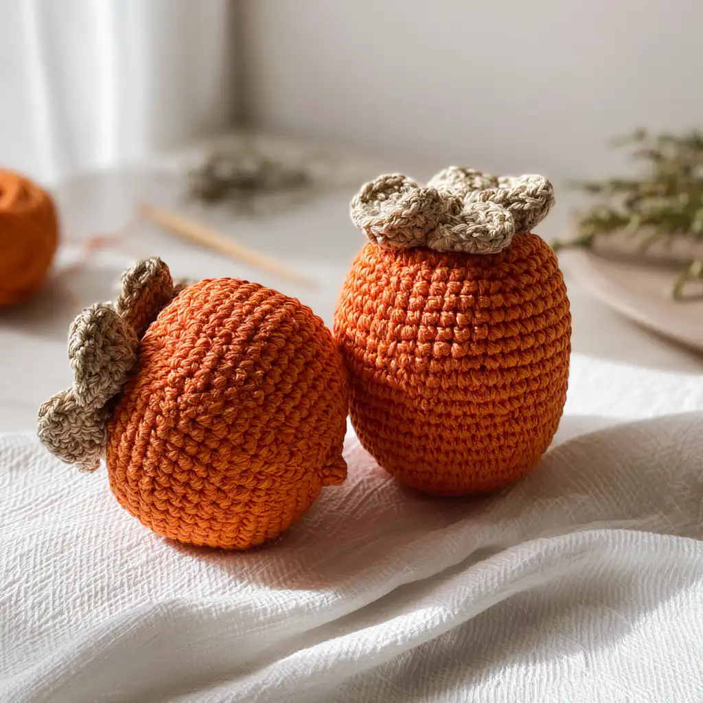 Crochet a Charming Persimmon: Free Amigurumi Pattern