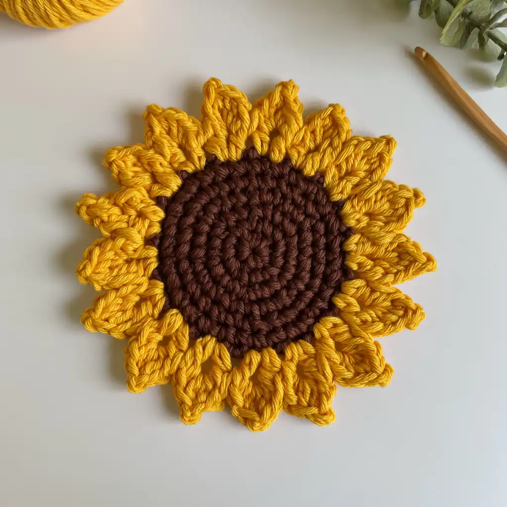 Crochet a Beginner-Friendly Flower Coaster in 45 Minutes